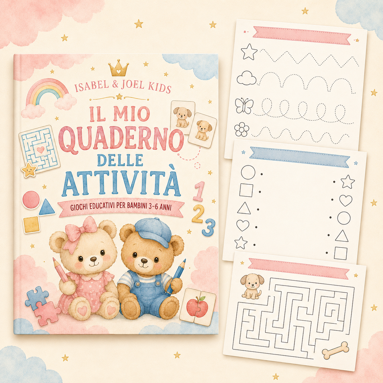 Il Mio Quaderno delle Attività – Giochi educativi per bambini 3–6 anni