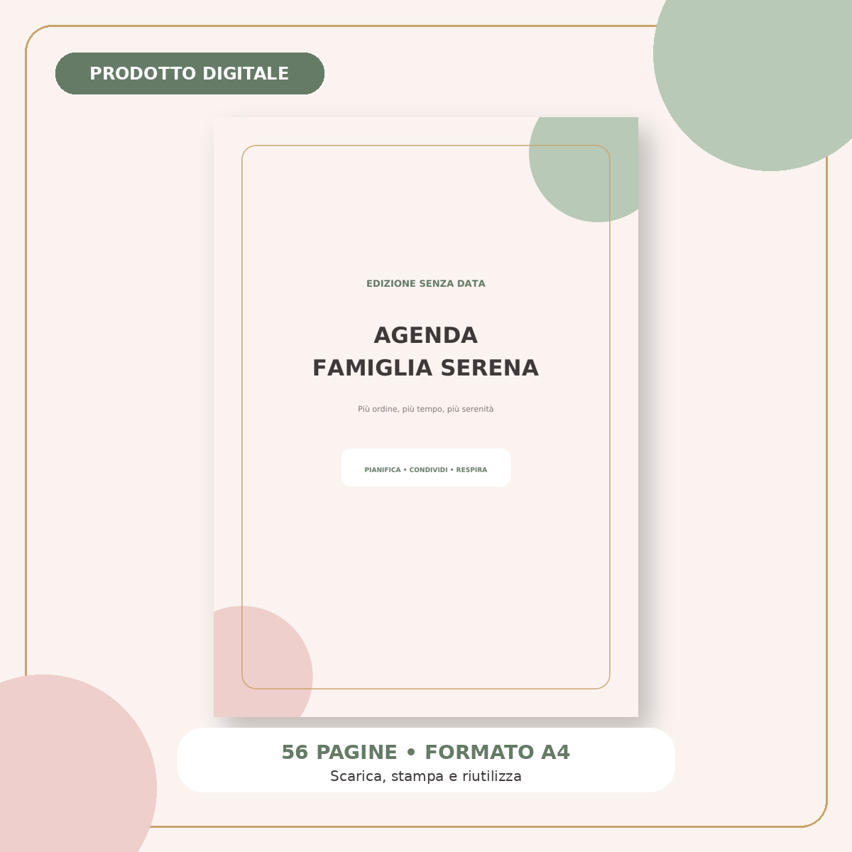Agenda Famiglia Serena – Planner Digitale per Mamme e Famiglie