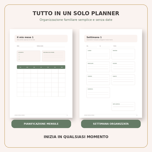 Agenda Famiglia Serena – Planner Digitale per Mamme e Famiglie
