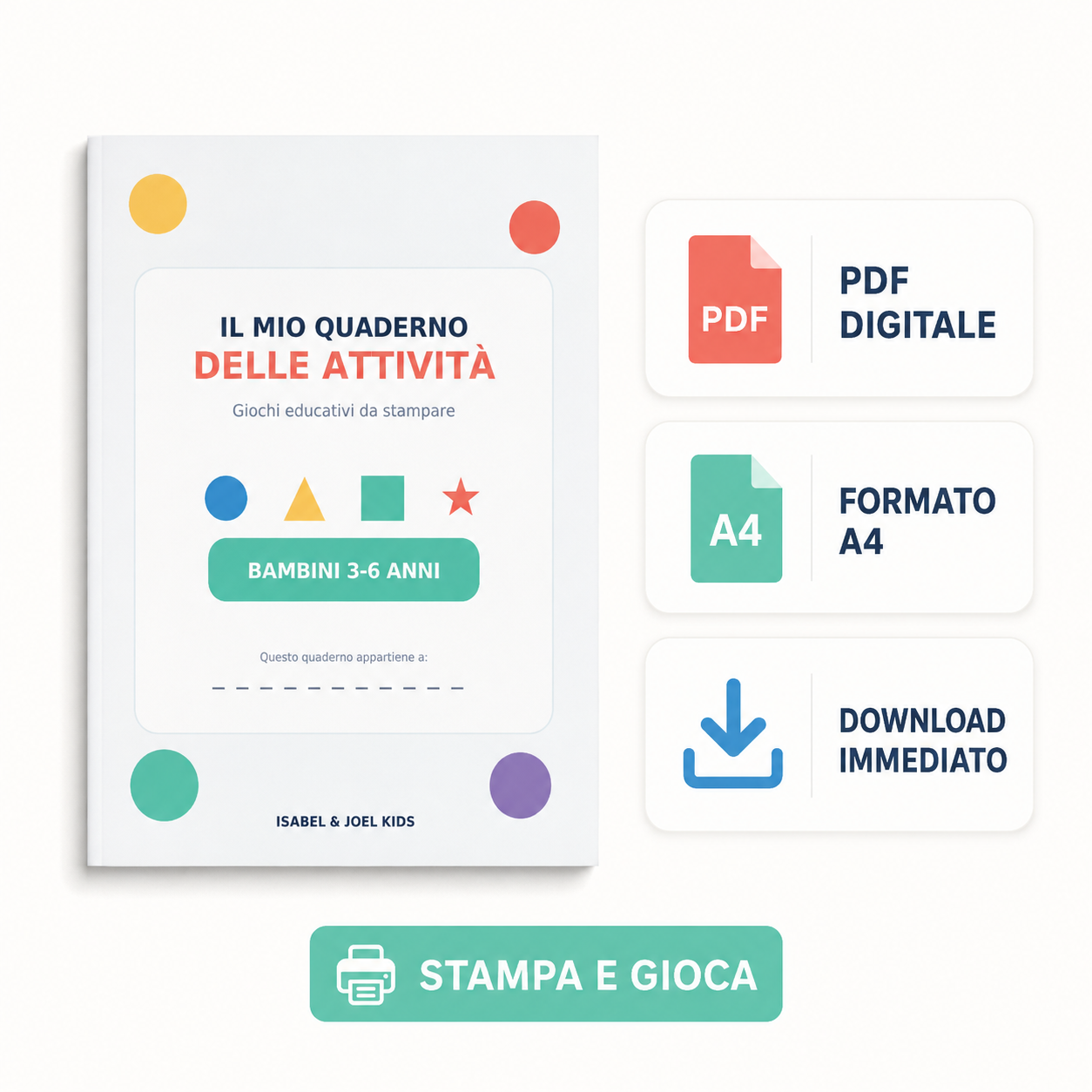Il Mio Quaderno delle Attività – Bambini 3-6 anni