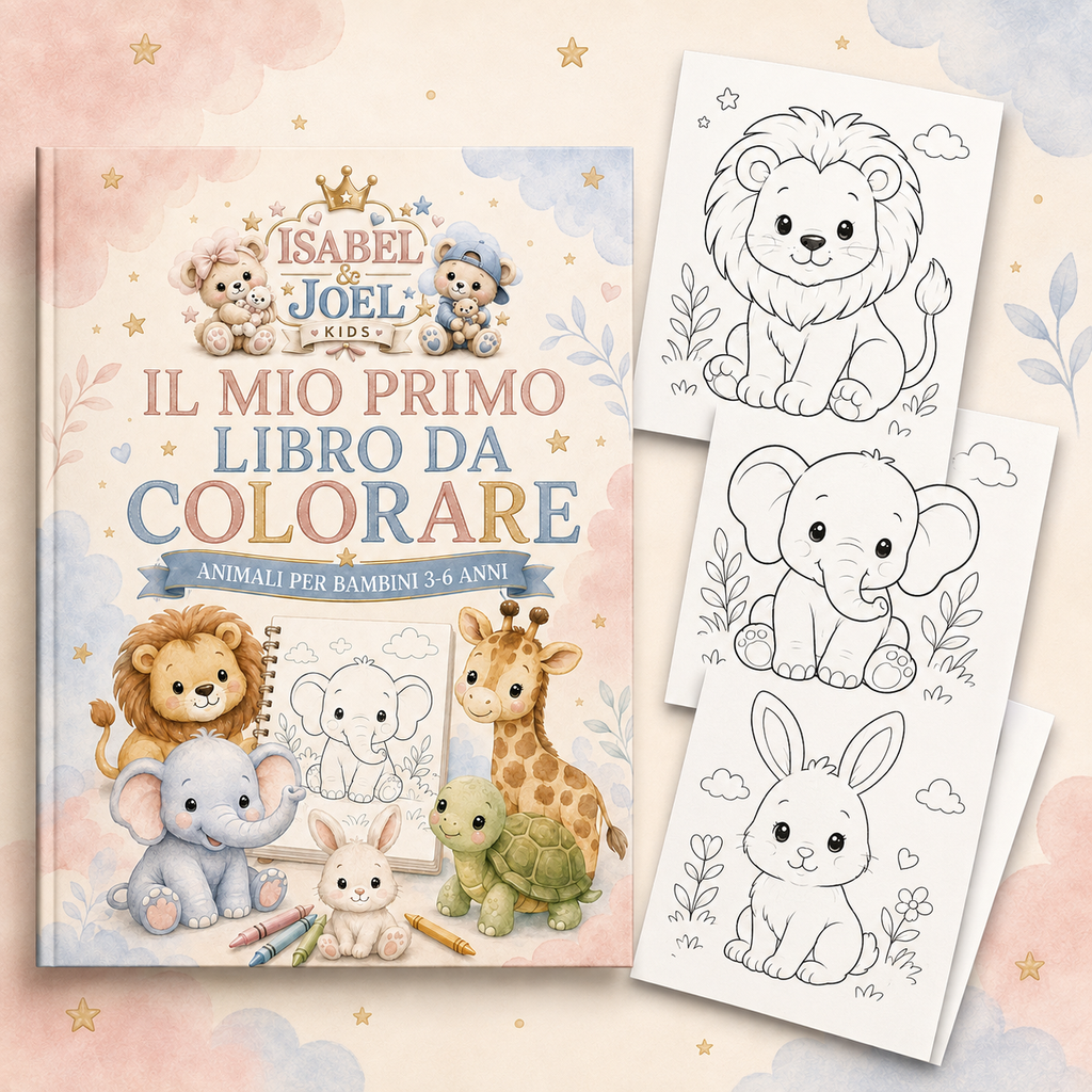 Il mio primo libro da colorare – Animali per bambini 3–6 anni